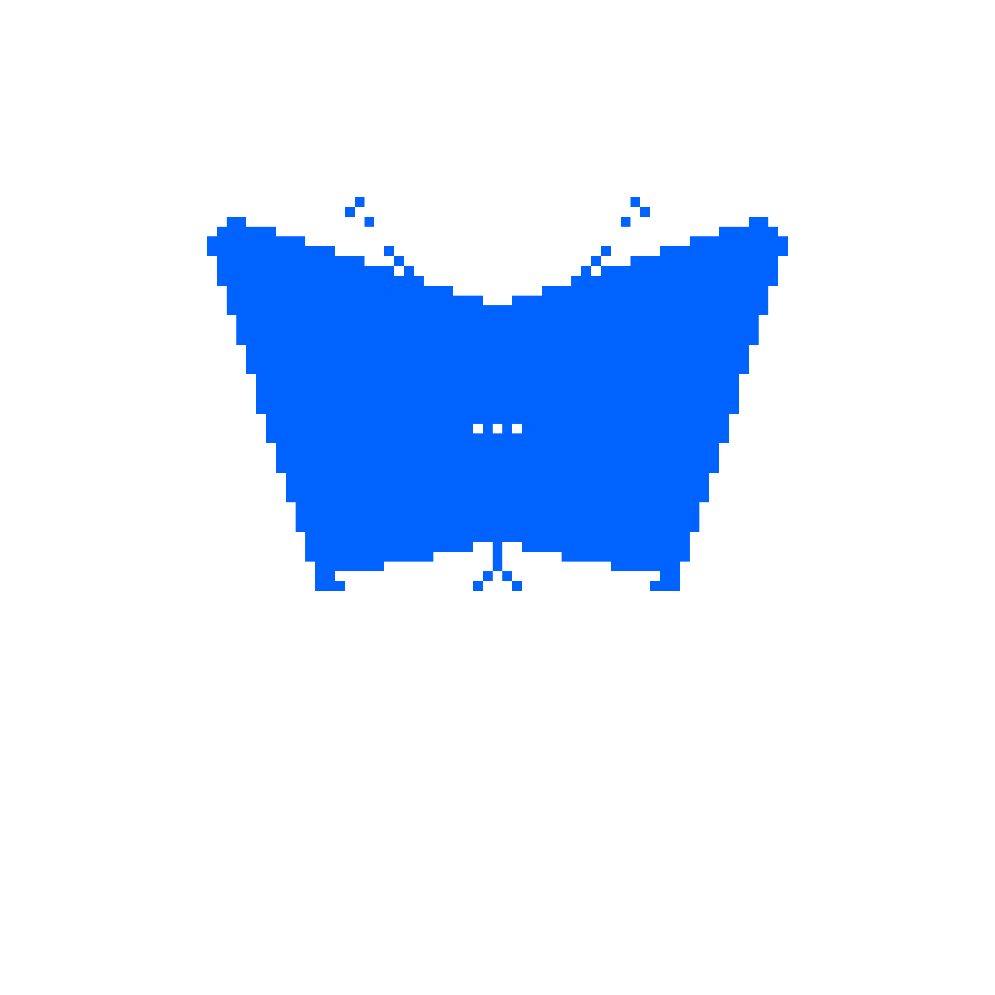 A huge pink space invader generated using my tool