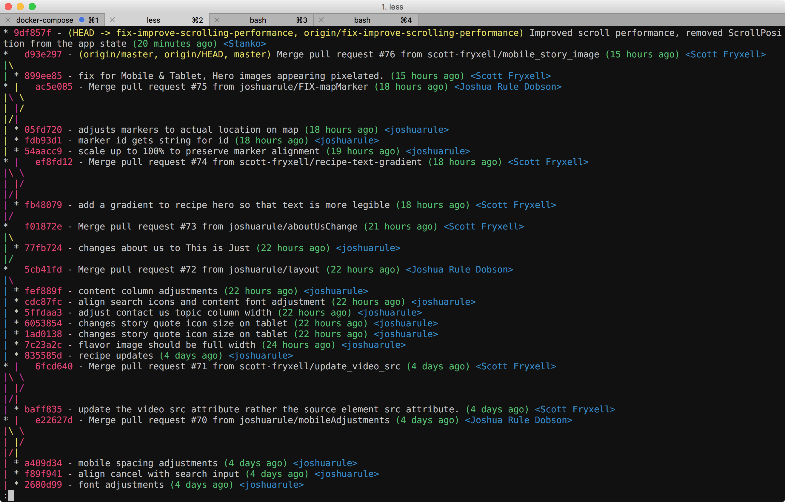 Nicer git log
