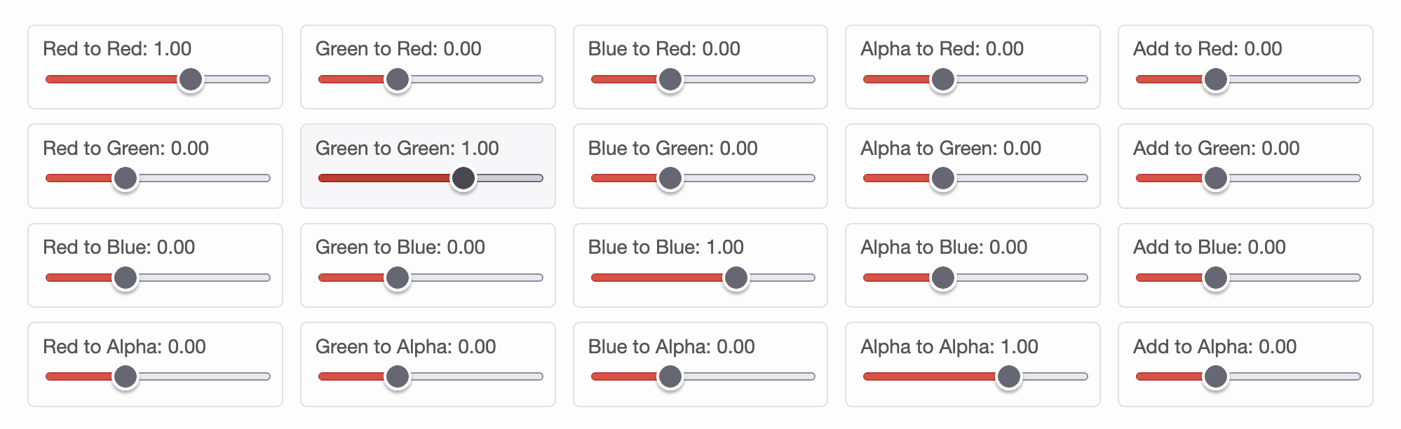 React filter controls