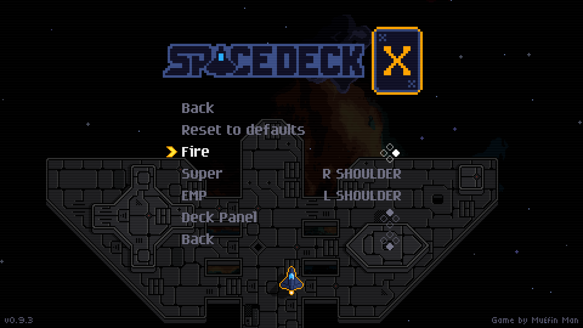 Controller buttons customization screen