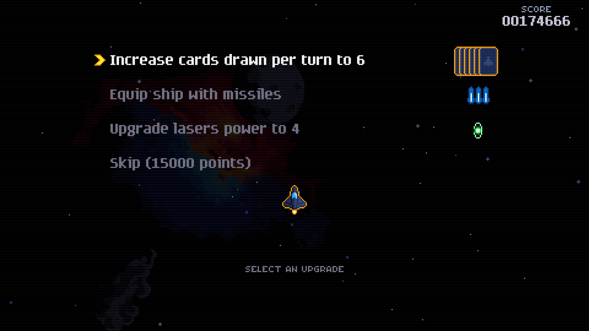 Select an upgrade screen before the update