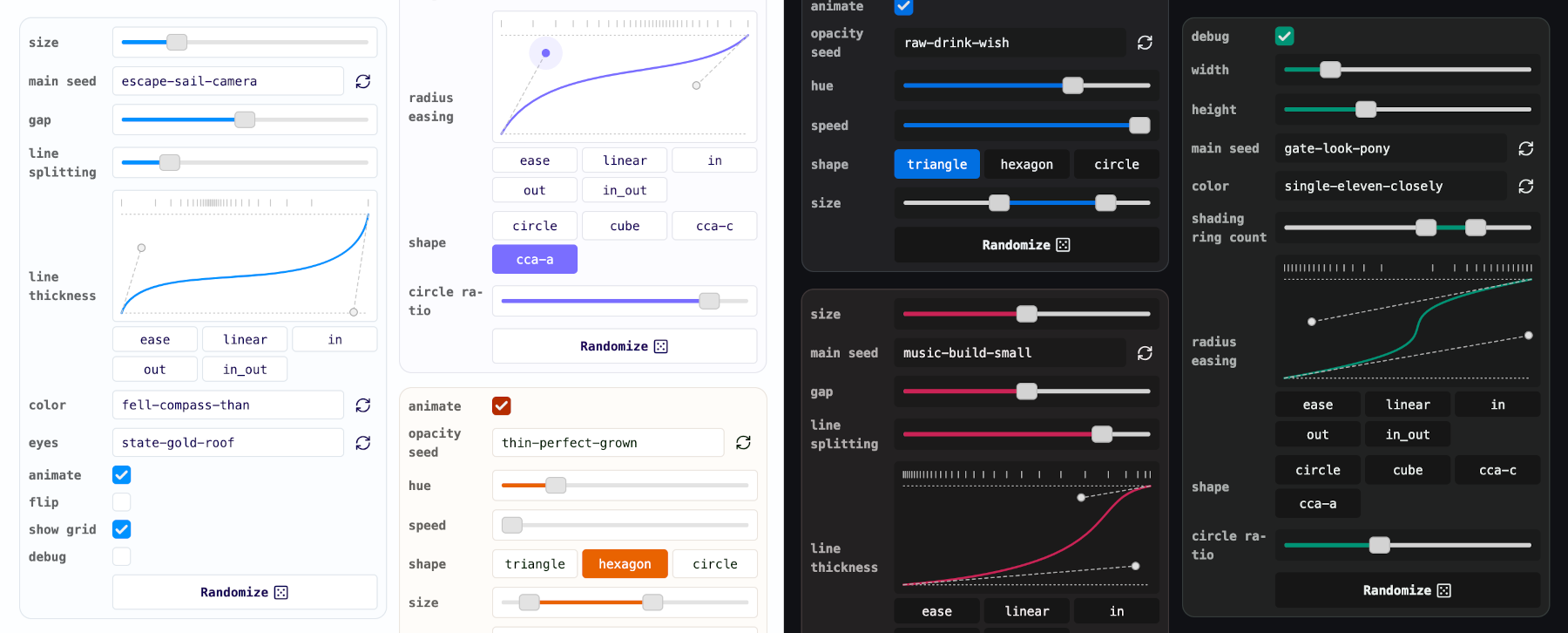 Multiple Ctrls screenshots, on light and dark backgrounds