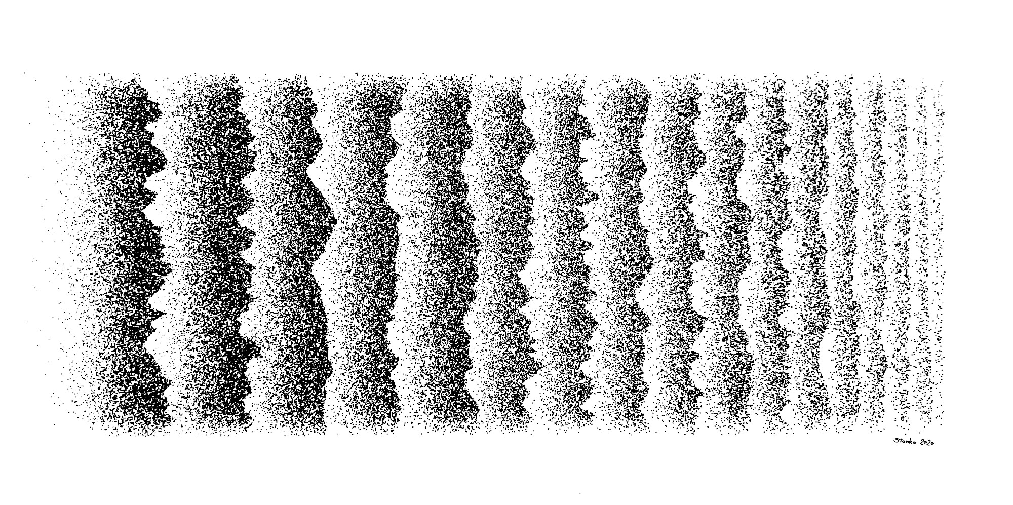 "Beach", generative piece consisting of 116 thousands dots