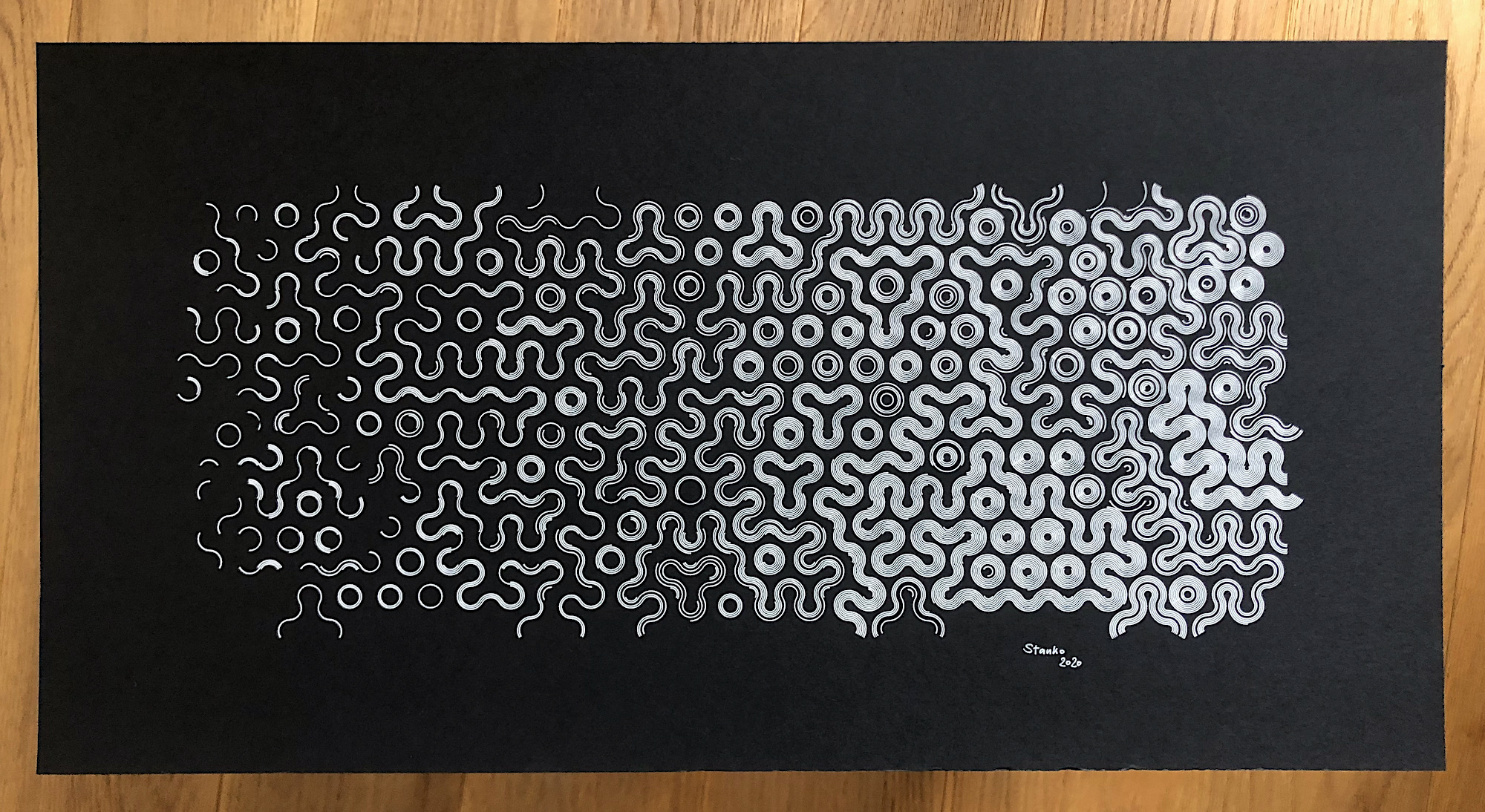 "Untitled", drawing based on Truchet tiling