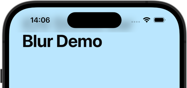 Apply blur to <span>iOS status bar</span> in PWA